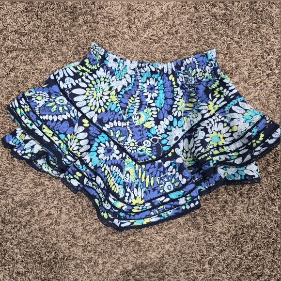 Aerie NWT Rock & Ruffle Asymmetric Ruffle Navy Floral Skort Size XS - Picture 2 of 6